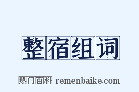 整宿组词是什么意思的图片